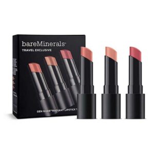 travel exclusive set bareminerals: gen nude radiant, cocoa, cream lipstick, infatuation, 3.35 g + gen nude radiant, cocoa, cream lipstick, friendship, 3.35 g + gen nude radiant, cocoa, cream lipstick, swag, 3.5 g