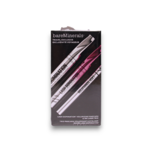 travel exclusive set bareminerals: lash domination, volumizing, mascara, intense black, 8.5 ml + lash domination, volumizing, mascara, black, 8.5 ml + lash domination, gel pencil eyeliner, black, 0.6 ml