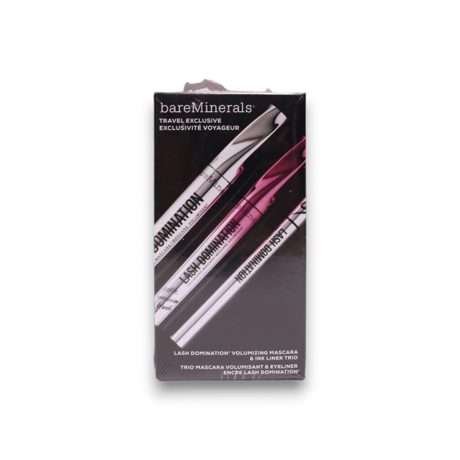 travel exclusive set bareminerals: lash domination, volumizing, mascara, intense black, 8.5 ml + lash domination, volumizing, mascara, black, 8.5 ml + lash domination, gel pencil eyeliner, black, 0.6 ml travel exclusive set bareminerals: lash domination, volumizing, mascara, intense black, 8.5 ml + lash domination, volumizing, mascara, black, 8.5 ml + lash domination, gel pencil eyeliner, black, 0.6 ml