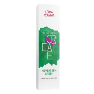 wella professionals, color fresh create, ammonia free, semi permanent hair dye, neverseen green, 60 ml