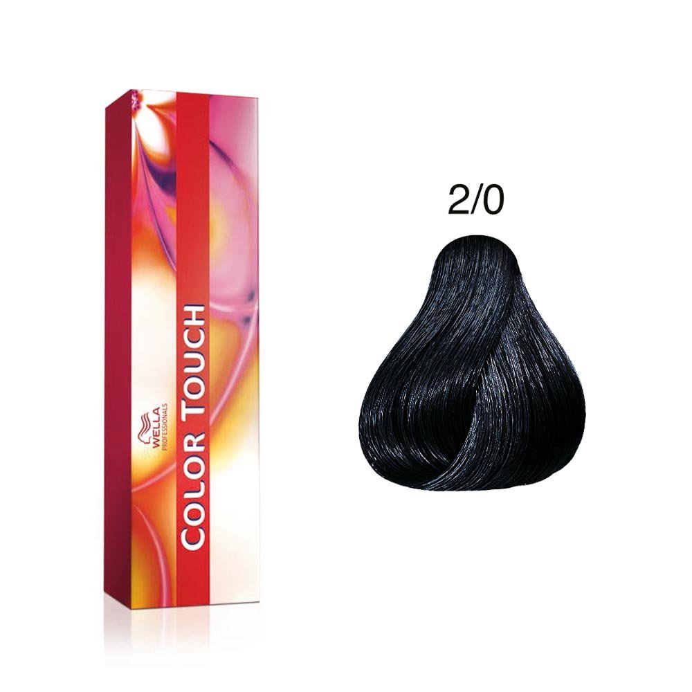 wella professionals, color touch, ammonia free, semi permanent hair dye, 2/0 black, 60 ml wella professionals, color touch, ammonia free, semi permanent hair dye, 2/0 black, 60 ml
