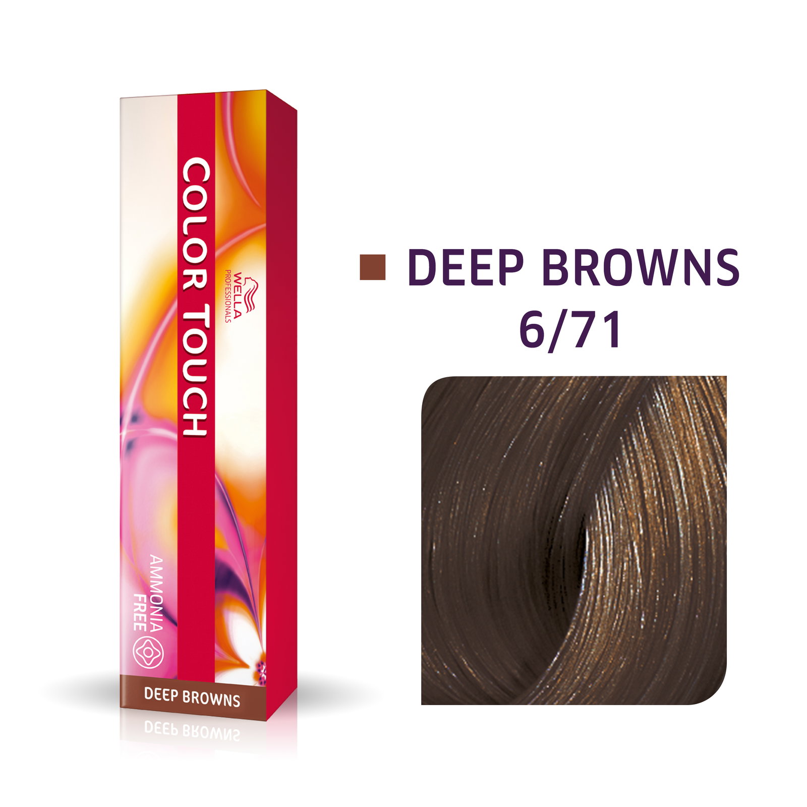 wella professionals, color touch, ammonia free, semi permanent hair dye, 6/71 dark blonde ash chestnut, 60 ml wella professionals, color touch, ammonia free, semi permanent hair dye, 6/71 dark blonde ash chestnut, 60 ml
