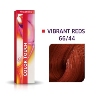 wella professionals, color touch, ammonia free, semi permanent hair dye, 66/44 dark blonde intensive red, 60 ml