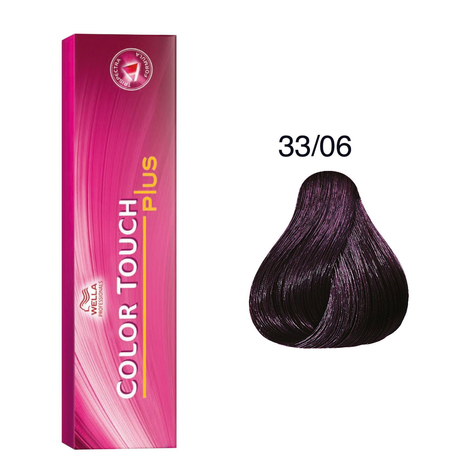 wella professionals, color touch plus, ammonia free, semi permanent hair dye, 33/06 intense dark brown natural violet, 60 ml wella professionals, color touch plus, ammonia free, semi permanent hair dye, 33/06 intense dark brown natural violet, 60 ml