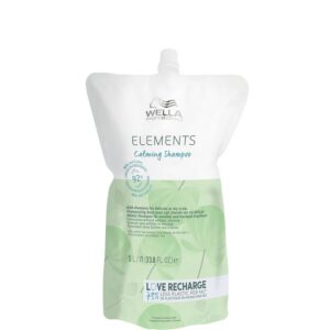 wella professionals, elements calming, hair shampoo, for calming, refill, 1000 ml