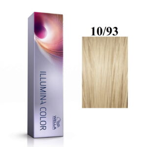 wella professionals, illumina color, permanent hair dye, 10/93 bright light blonde pearly gold, 60 ml