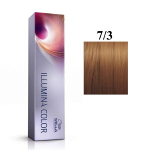 wella professionals, illumina color, permanent hair dye, 7/3 golden medium blond, 60 ml