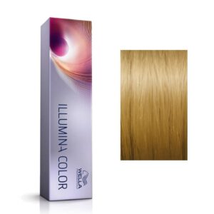 wella professionals, illumina color, permanent hair dye, 8/38 light blonde golden blue, 60 ml
