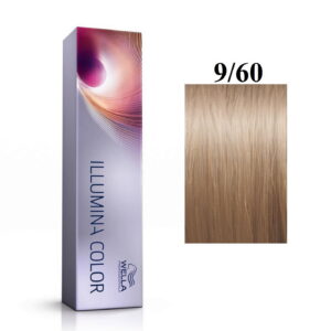wella professionals, illumina color, permanent hair dye, 9/60 bright blonde natural violet, 60 ml