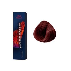 wella professionals, koleston perfect me+, permanent hair dye, 44/44 medium intense red brown, 60 ml