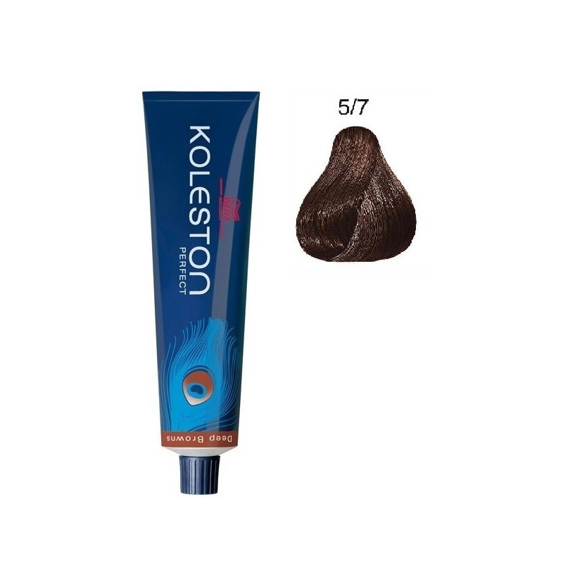 wella professionals, koleston perfect, permanent hair dye, 5/7 light brown brown, 60 ml wella professionals, koleston perfect, permanent hair dye, 5/7 light brown brown, 60 ml