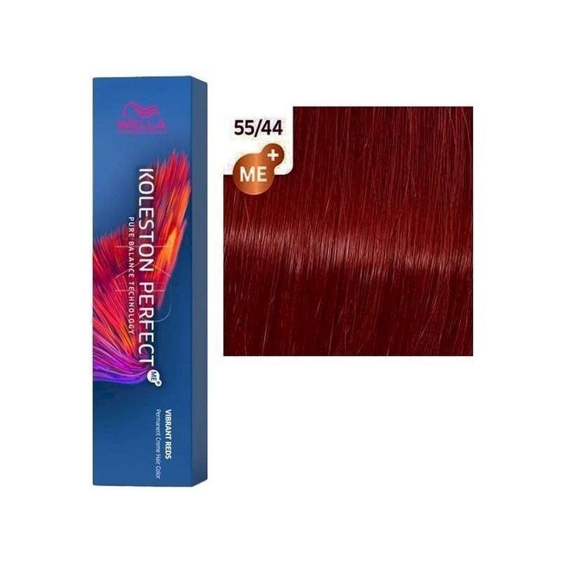 wella professionals, koleston perfect me+, permanent hair dye, 55/44 intense light brown red red, 60 ml wella professionals, koleston perfect me+, permanent hair dye, 55/44 intense light brown red red, 60 ml