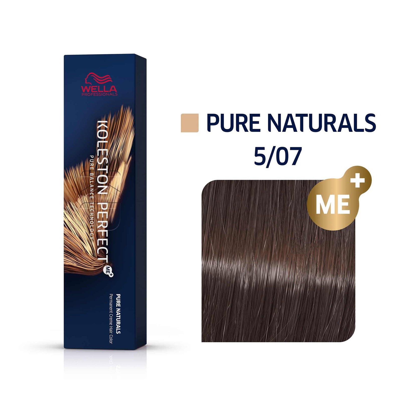 wella professionals, koleston perfect me+, permanent hair dye, 5/07 light chestnut natural brown, 60 ml wella professionals, koleston perfect me+, permanent hair dye, 5/07 light chestnut natural brown, 60 ml