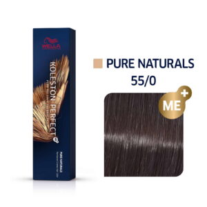 wella professionals, koleston perfect me+, permanent hair dye, 55/0 light chestnut natural intense, 60 ml
