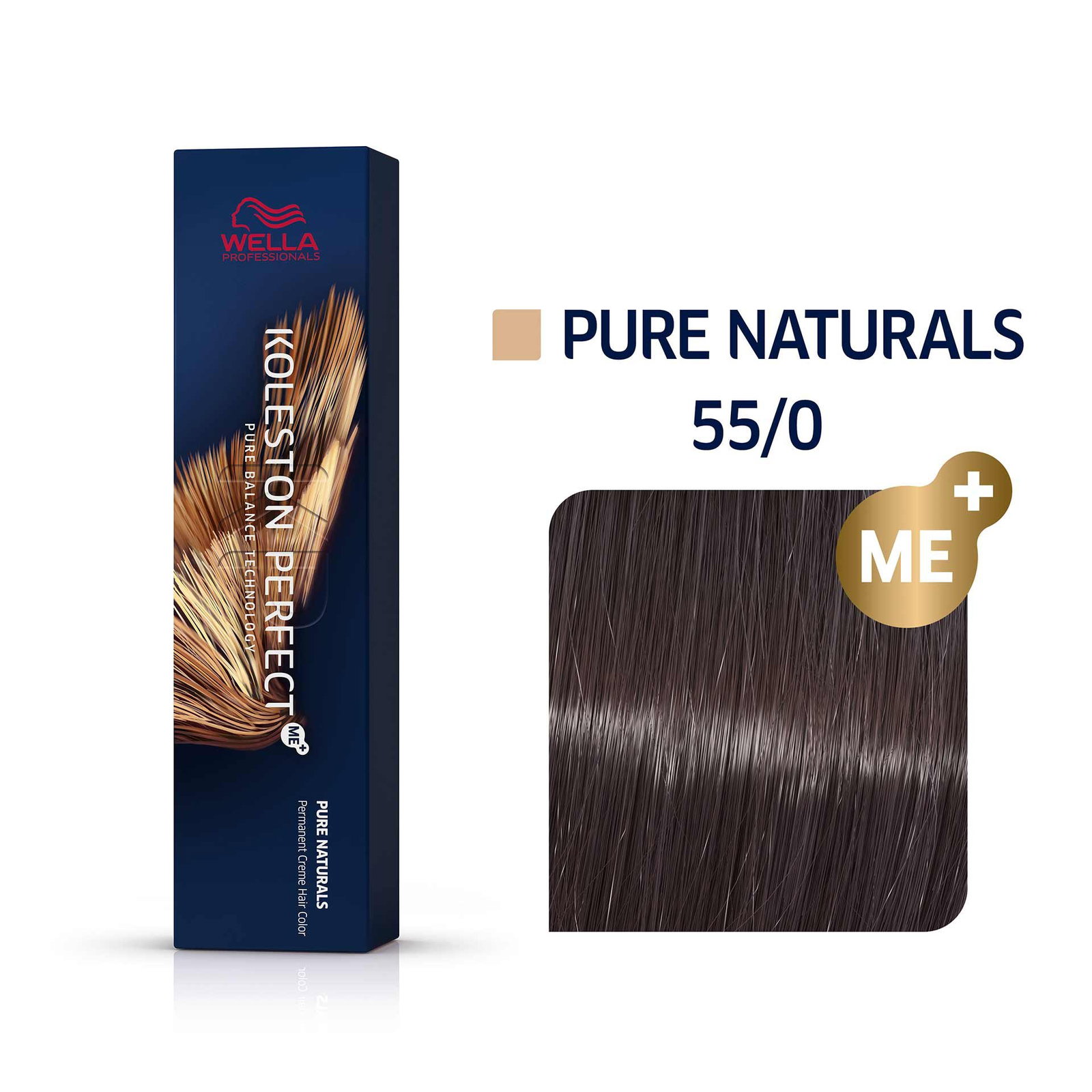 wella professionals, koleston perfect me+, permanent hair dye, 55/0 light chestnut natural intense, 60 ml wella professionals, koleston perfect me+, permanent hair dye, 55/0 light chestnut natural intense, 60 ml