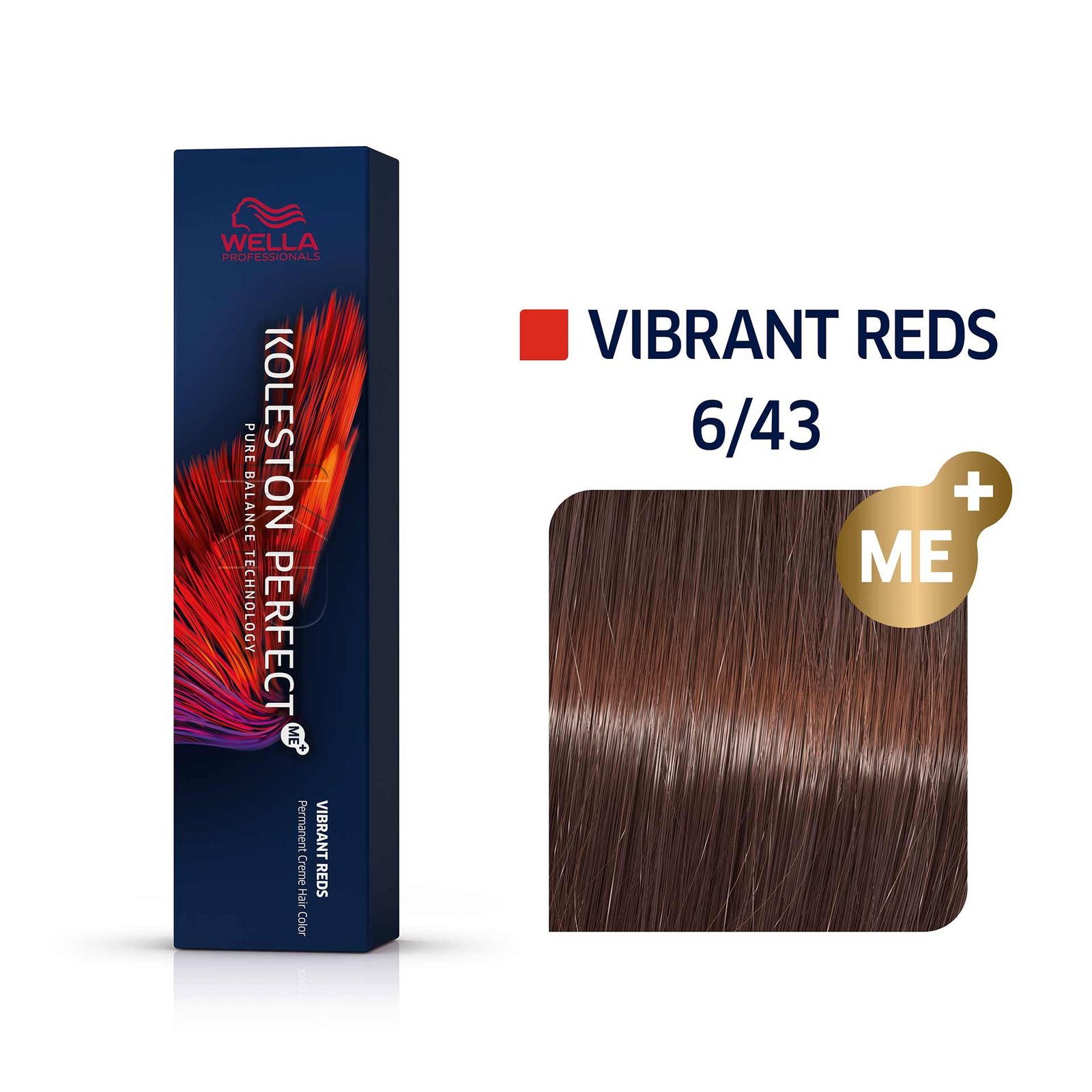 wella professionals, koleston perfect me+, permanent hair dye, 6/43 dark blonde golden red, 60 ml wella professionals, koleston perfect me+, permanent hair dye, 6/43 dark blonde golden red, 60 ml