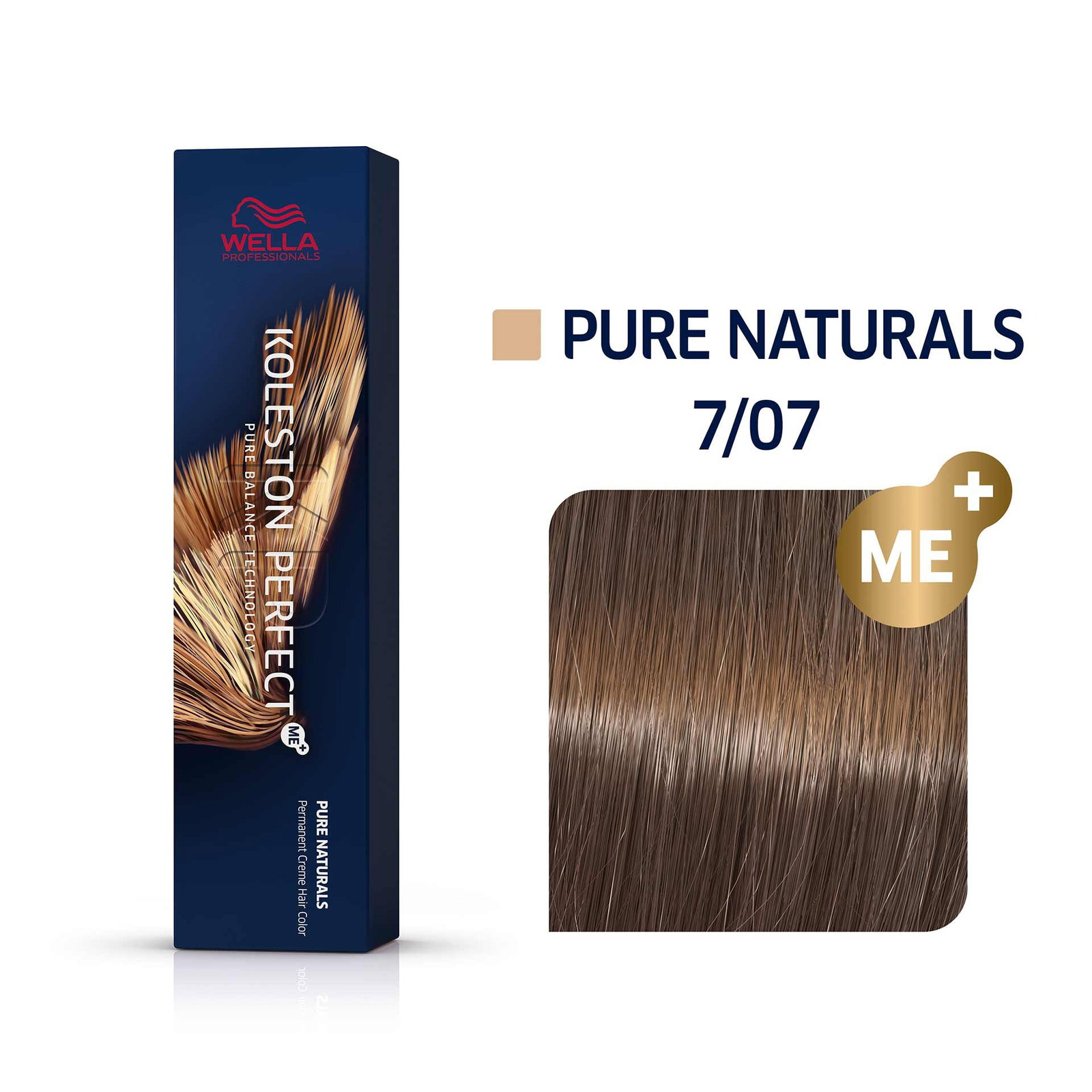 wella professionals, koleston perfect me+, permanent hair dye, 7/07 medium blonde natural chestnut, 60 ml wella professionals, koleston perfect me+, permanent hair dye, 7/07 medium blonde natural chestnut, 60 ml