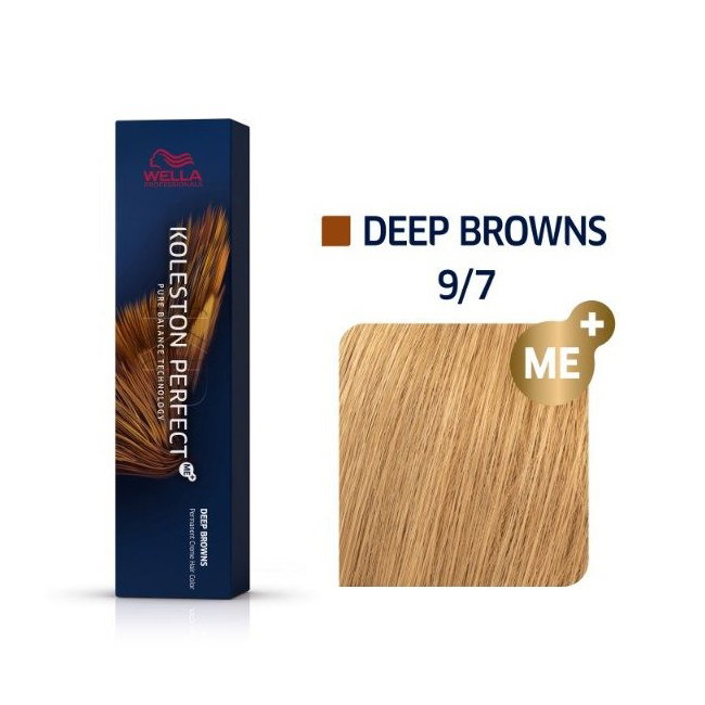 wella professionals, koleston perfect me+, permanent hair dye, 9/7 bright blond chestnut, 60 ml wella professionals, koleston perfect me+, permanent hair dye, 9/7 bright blond chestnut, 60 ml