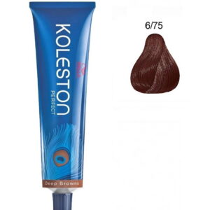 wella professionals, koleston perfect, permanent hair dye, 6/75 dark blonde chestnut mahogany, 60 ml