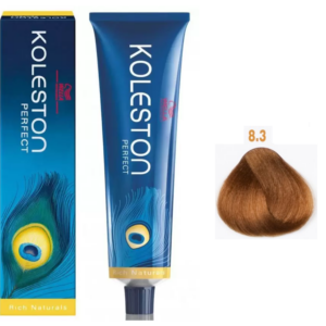 wella professionals, koleston perfect, permanent hair dye, 8/3 light blonde gold, 60 ml