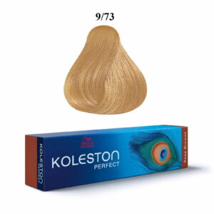 wella professionals, koleston perfect, permanent hair dye, 9/73 bright blond golden chestnut, 60 ml