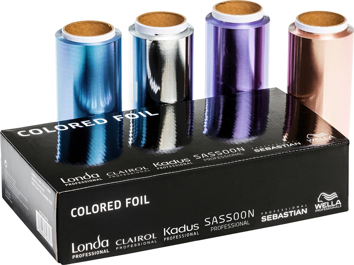 set, wella professionals, wella professionals, hairdressing aluminum foil, multicolour, 4 pcs set, wella professionals, wella professionals, hairdressing aluminum foil, multicolour, 4 pcs