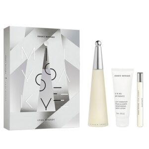 xmas 2023 set issey miyake: l'eau d'issey, eau de toilette, for women, 100 ml + l'eau d'issey, moisturizing, body lotion, 50 ml + l'eau d'issey, eau de toilette, for women, 10 ml