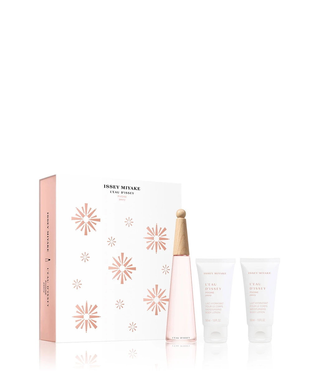 xmas 2023 set issey miyake: l'eau d'issey pivoine peony, moisturizing, body lotion, x2 pcs, 50 ml + l'eau d'issey pivoine peony, eau de toilette, for women, 50 ml xmas 2023 set issey miyake: l'eau d'issey pivoine peony, moisturizing, body lotion, x2 pcs, 50 ml + l'eau d'issey pivoine peony, eau de toilette, for women, 50 ml